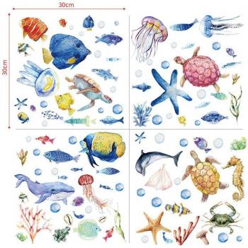 Sea Creatures DIY Wall Art for Bathrooms