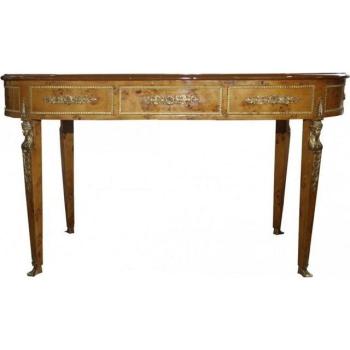 Eleganter Barock Schreibtisch aus massivem Holz