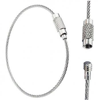 Set de 10 llaveros con anillo de acero inoxidable y hebilla