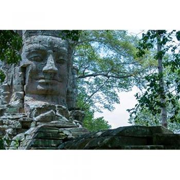 CALVENDO Premium Textil-Leinwand 120 x 80 cm Quer-Format Westtor Angkor Thom