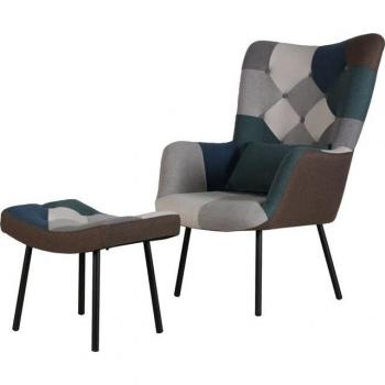 Relaxsessel Alvier Home Affaire – Ohrensessel mit bequemen Hockern
