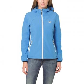 Ultrasport Estelle Softshell-Windjacke für Damen – Türkis/Weiß, S