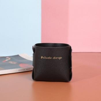 Bolsa de Cuero Compacta 5 Piezas para Cosméticos y Snacks