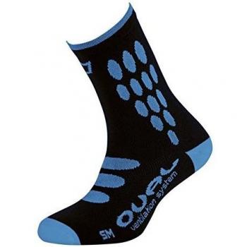 Calcetines de Ciclismo para Hombre Catlike High Suppex, Negro (Black Blue), LG