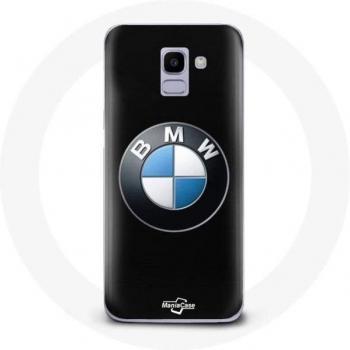 Samsung Galaxy A8 2018 Case with BMW Logo on Black Background
