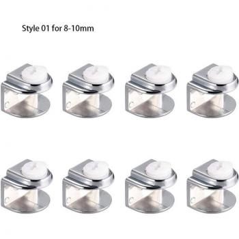 Kit de Soportes de Vidrio “FlexiClip” – 10 Piezas