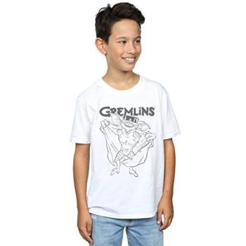 9-Year-Old Gremlins Boy Spike Glasses Tee, White
