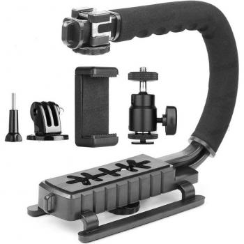 Monopod Handheld Stabilizer with Three Shoe Mount for DSLR/SLR Cameras