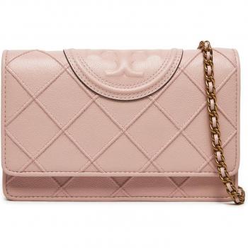 Tory Burch Pink Soft Grained Wallet & Cardholder