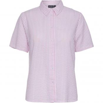 Pieces Camicia Sally Maniche Corte Lavanda / Strisce Cloud Dancer XS