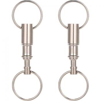 Silver Split‑Ring Keychain Set