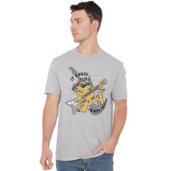 Athletic Heather Grey Garfield I'm With the Band 2XL Top