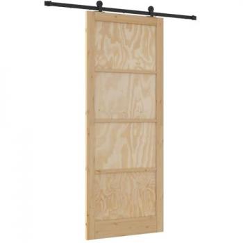 Vidaxl Puerta Corredera 93x232 cm Madera de Pino con Juego de Herrajes