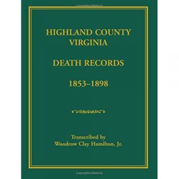 Highland County Virginia Death Records 1853-1898