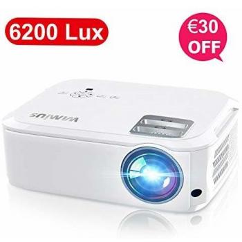 WiMiUS Proyector Full HD 6200 Lúmenes 1920x1080P Nativo
