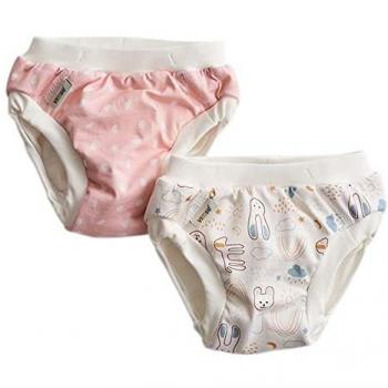 Vimse Biocoton – Culottes d’apprentissage en pois roses, taille SL