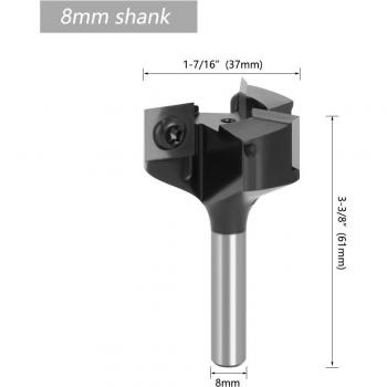 Broca de Fresado para Madera LAVIE, Vástago de 8mm, Hoja Reemplazable