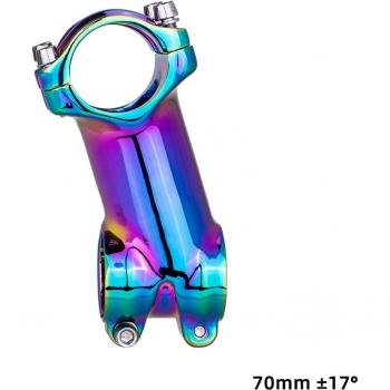 ZTTO Rainbow MTB Road Bike Oil Slick Stem 17 7 Degree 90mm