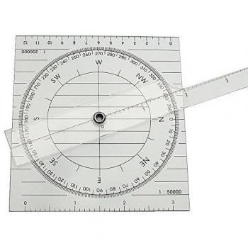 Ecobra Kunststoff Winkelmesser 360 Grad transparent