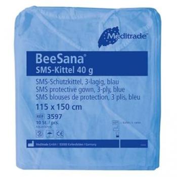 MediShield SMS Non‑Sterile Protection Gown – 40g, Blue, 5x10 Set