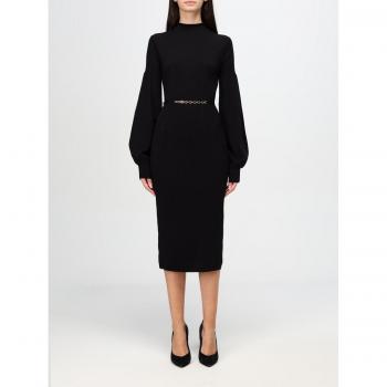 Twinset XS Black Dress with Balloon Sleeves
