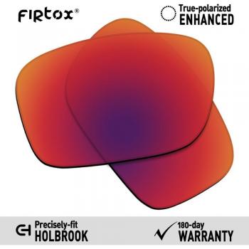 Firtox UV400 Polarité – Compatibles Oakley Holbrook OO9102 (Miroir Violet/Rouge)
