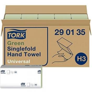 Tork Singlefold Hand Towel H3 Recycled Green Pack of 20