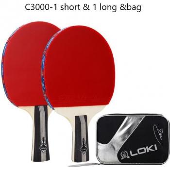 Paletas de ping pong Loki, iniciación, raqueta de madera de 5 capas, goma con grano