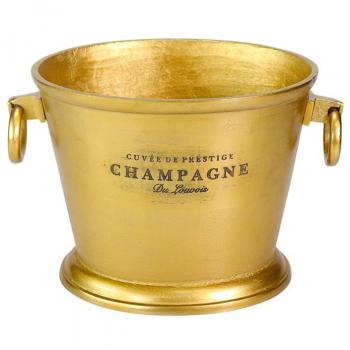 Secchiello ovale vintage color oro cm 32x26x25h