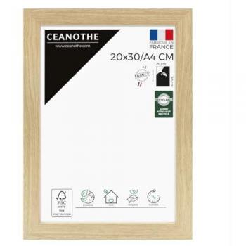 Cadre Photo Bois FSC Brut 20x30 cm/A4 Éternel Naturel avec Verre Acrylique Incassable