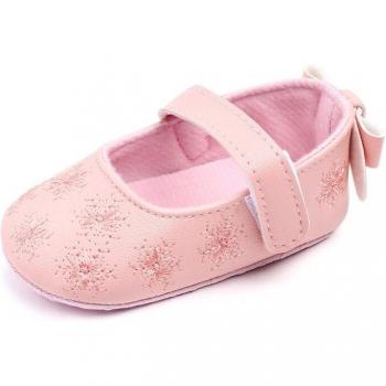 Toddler Mary Jane Newborn Infant 1-Year Christian Pink Gold Crib Shoes for Baby Girls