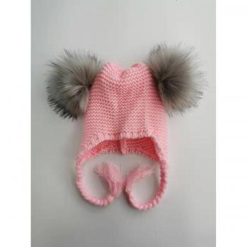 Pompom Baby Winter Hat and Earmuffs for Girls and Boys