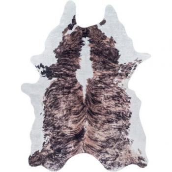 Etosha 4113 – Runder Felllook in Braun (ca. 100 × 135 cm)