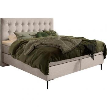 Boxspringbett Everton, 200x200 cm, H2 + H4, beige