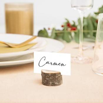 Marque-place en bois naturel