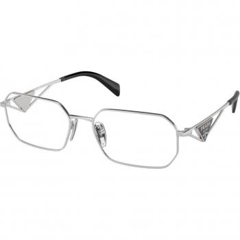 Occhiali da Vista Geometrici Argento Prada PR A53V 1BC1O1 per Donna 56mm