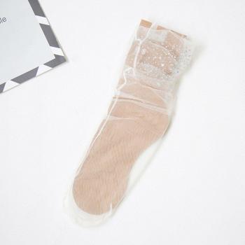 Bunching Lace Silk Socks for Girls