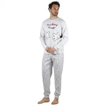 Pijama Gris Manga Larga Mickey Hugs – Confort y Magia Disney
