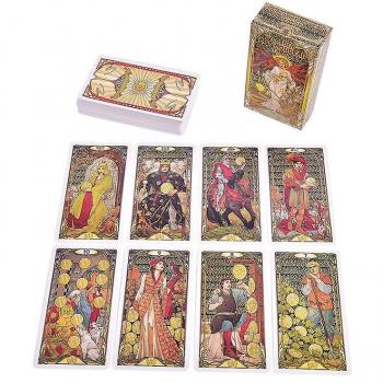 Baraja Tarot Dorada con 78 Cartas Clásica