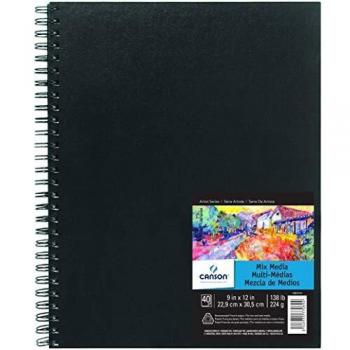 Canson 9 by 12 Art Journal – Heavyweight, Double-Sided, 40 Sheets, Wire Binding