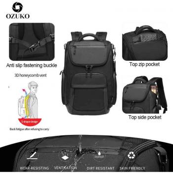 Zaino da Viaggio OZUKO 15,6 pollici Grigio Ardesia