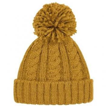 Unisex Cable Knit Melange Beanie for Adults