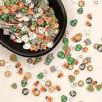 100G Gemengde Klei Sprinkles voor Halloween Slime en Nagelkunst