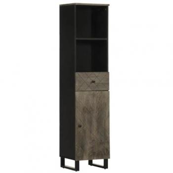Bathroom Cabinet Black 38x33x160 cm Solid Wood Mango Vidaxl