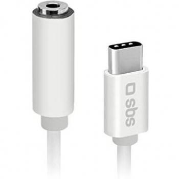 Cable de conexión USB C a Jack 3,5 mm Blanco 0,09 m