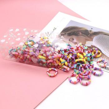 Mini élastiques pour cheveux de fillettes | 100 pièces/lot, 2.5Cm