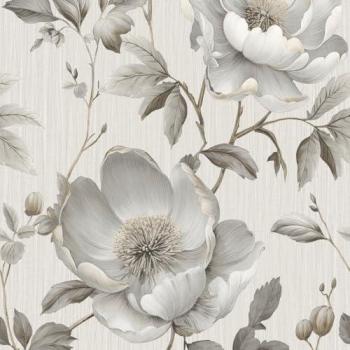Premium Floral Grey Wallpaper Roll – Muriva Alethia Collection