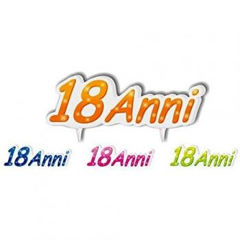 Candelina sagomata 18 anni arancione cm. 13x4.5