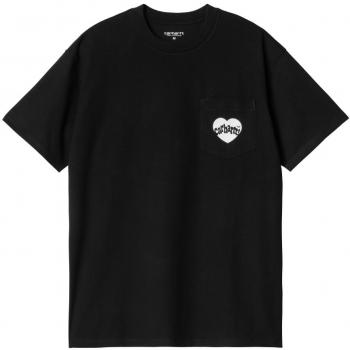 Carhartt WIP S/S Amour Pocket T-Shirt, Nera/Bianco, Taglia S