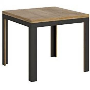 Table design extensible 90x90 chêne nature